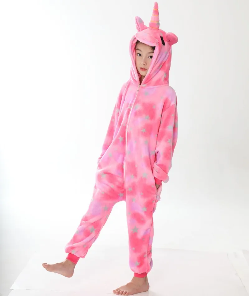 

Children Pajamas Kigurumi Girls Unicorn Anime Panda Onesie Kids Costume Boy Sleepwear Winter Baby Licorne Pyjamas Kids