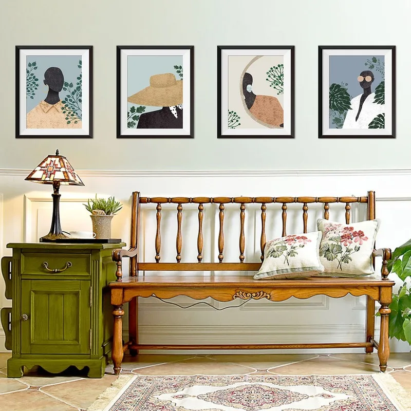 

3D Stereo Fake Photo Frame 4 Painting Wall Stickers Living Room Decoration Sofa Corridor Backdrop Home Office Decor Art Mural