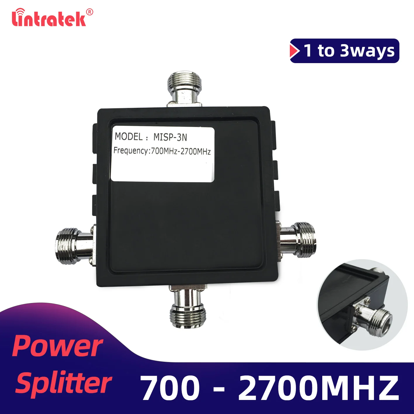 700MHz~2700MHz 3-Way Power Splitter N-female connector 3 way splitter for connect mobile signal repeater and antenna cable @8.8 | Мобильные