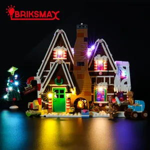 Светодиодный светильник BriksMax для 10267 пряничного домика, Рождественская деревенская сцена