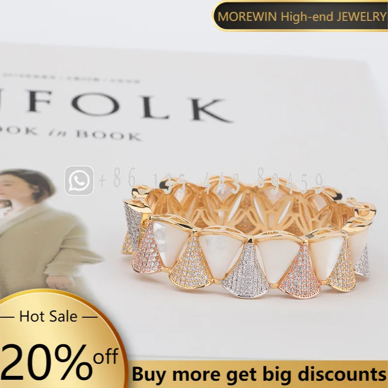 

New Sterling Silver 925 Rose Gold Skirt Bangle Trend Noble Shell Bracelet Women Exquisite Accessories Luxury Brand Birthday Gift