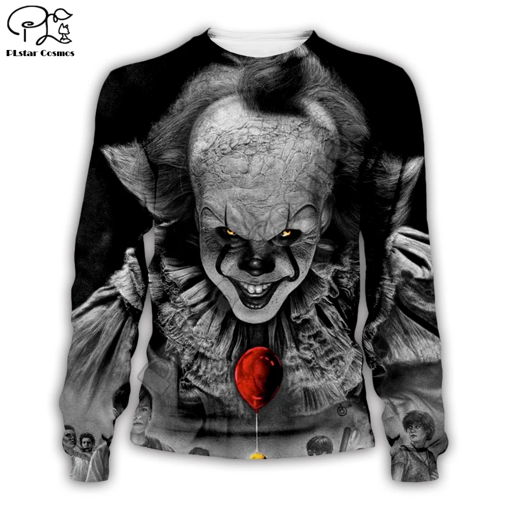 

men women movie Stephen king's it 2 Print 3d hoodie terror sweatshirt zipper coat Unisex streetwear Casual Tracksuit pullover X7