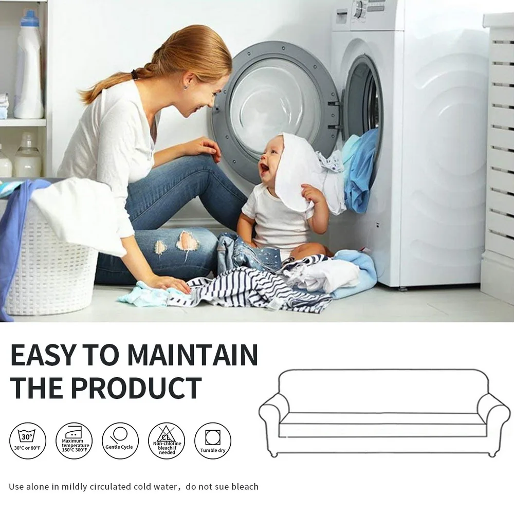 Жаккардовые эластичные чехлы для диванов одноцветные секционные Угловые мебели