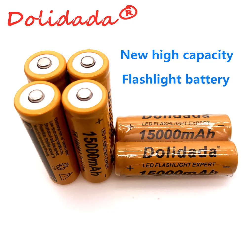4 шт. Dolidada высокое качество 15000 мАч 3 7 V 18650 лития ионный батареи Перезаряжаемые
