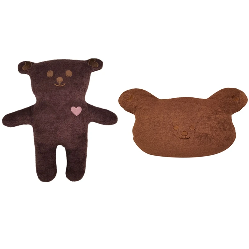 

2X Baby Simulation Bear Plush Doll Toys Mini Soft Animal Sleeping Birthday Gift Kids Stuffed Toy Photography Props(B&E)