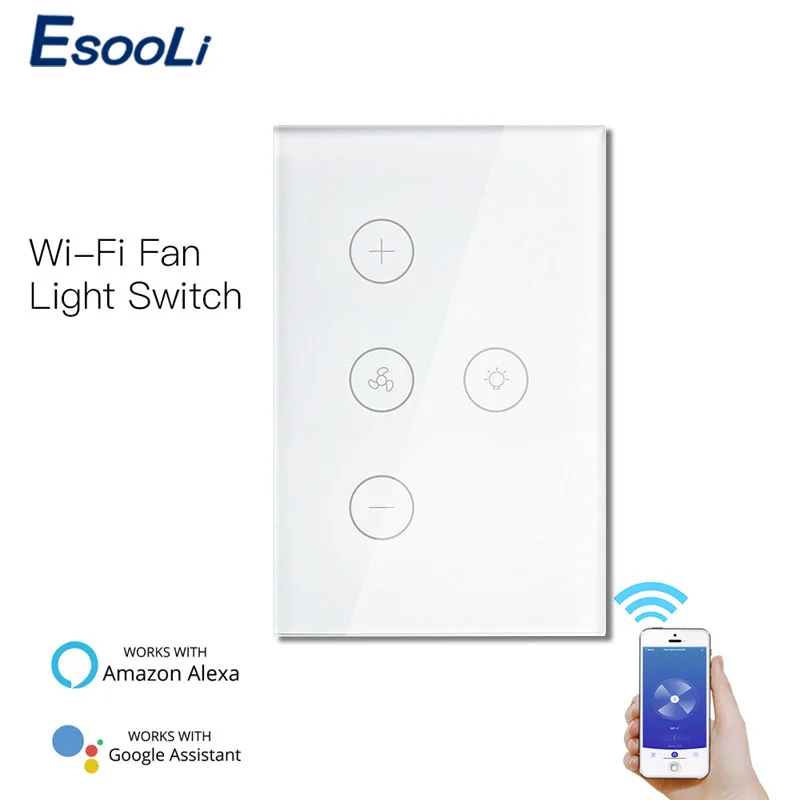 Smart Life/Tuya APP пульт дистанционного управления различной скоростью WiFi умный потолочный вентилятор светильник