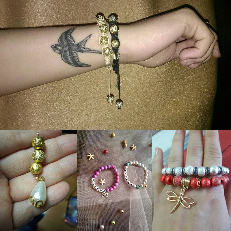 DIY смешанные/Серебряный/золотой/Радужный Акриловые круглые бусинки цвета космической пыли для подвесок-6/8/10/12 мм для изготовления ювелирных изделий Ремесла