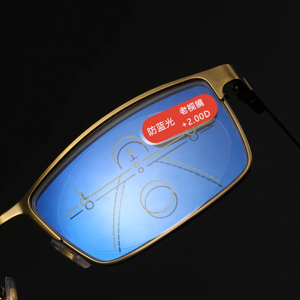 Прогрессивные Мультифокальные очки для чтения женщин и мужчин анти синий