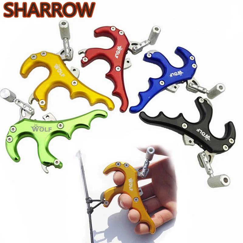 1 шт. комплект для стрельбы из лука 4 пальца регулируемый триггер Натяжная