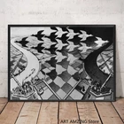 M C Escher относительность Оптическая иллюзия рисунок плакат живопись искусство холст с печатью постера домашний Декор Картина Настенная печать