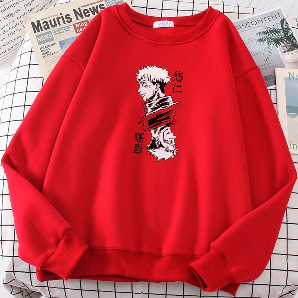 Мужская Флисовая Толстовка с капюшоном Itadori толстовка большого размера худи