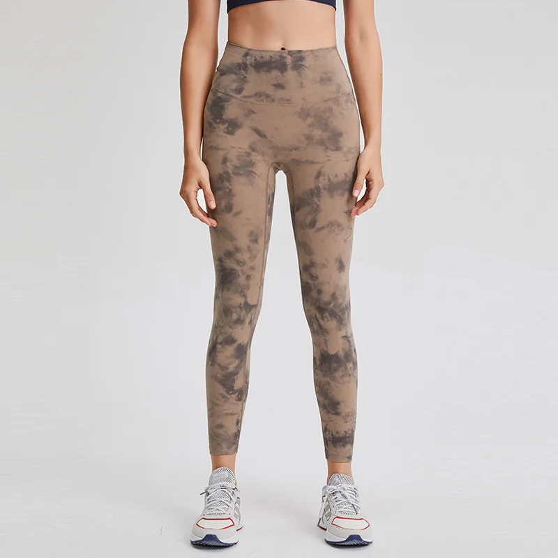 

Tie Dye Anti Cellulite Sport Legging Women No Camel Toe Squat Proof Yoga Pants Naked Feel High Waist Workout Gym Leggings
