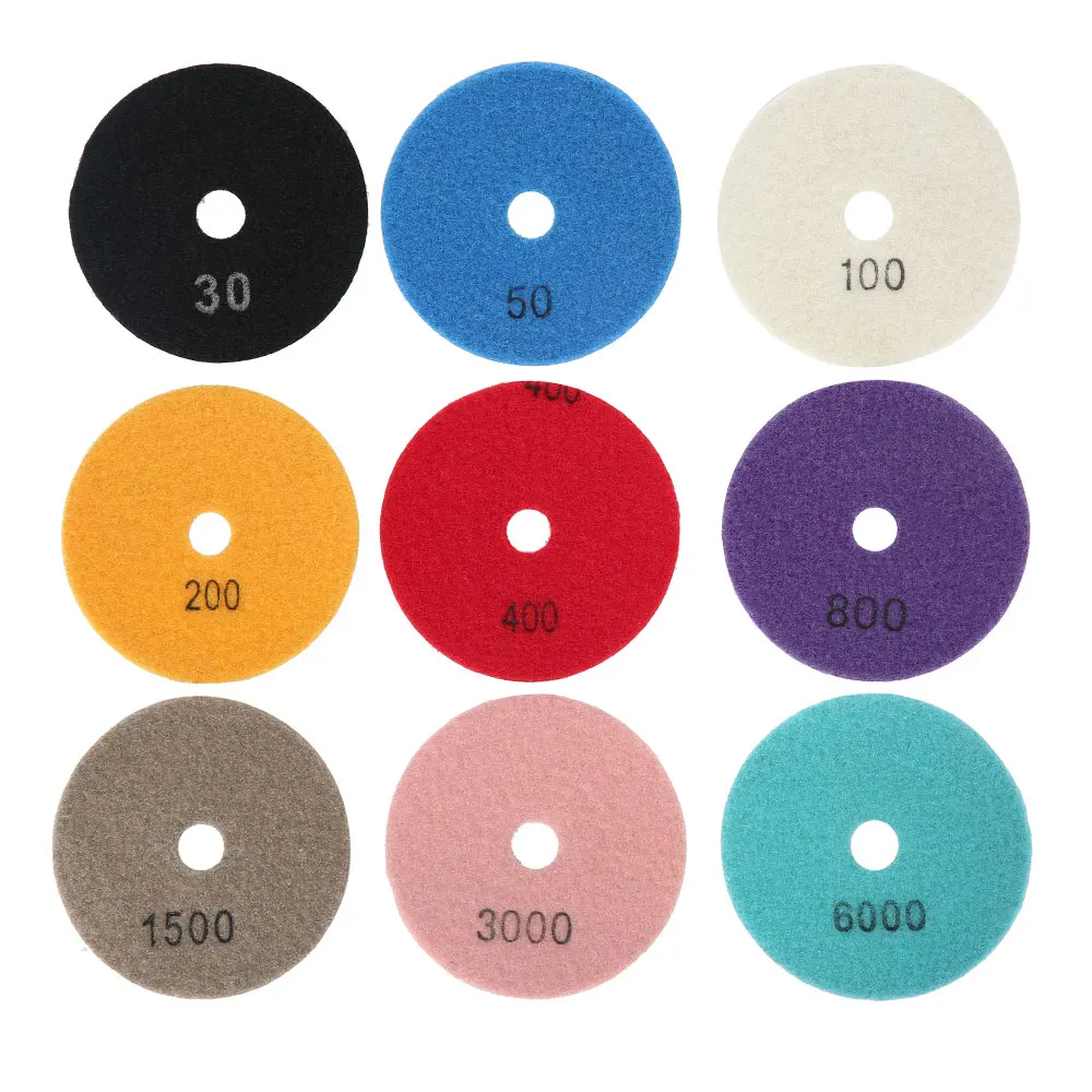 12 шт./компл. влажные сухие Алмазные полировальные колодки абразивные инструменты