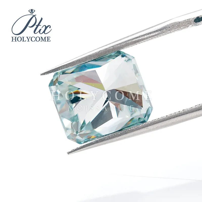 

5.5X6mm radiant dark blue moissanite normal cut VVS1 2020news accept wholwsale top quality for jewlery making free carving