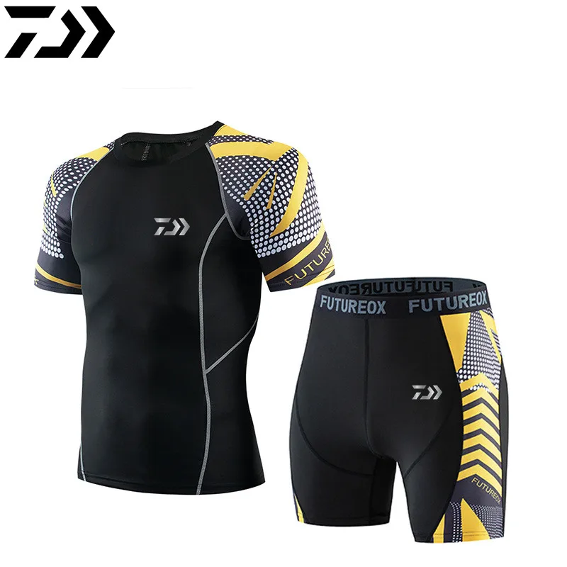 

Новинка, Мужская Осенняя Спортивная тренировочная одежда для фитнеса, быстросохнущие трико для рыбалки Daiwa, воздухопроницаемая одежда для ...