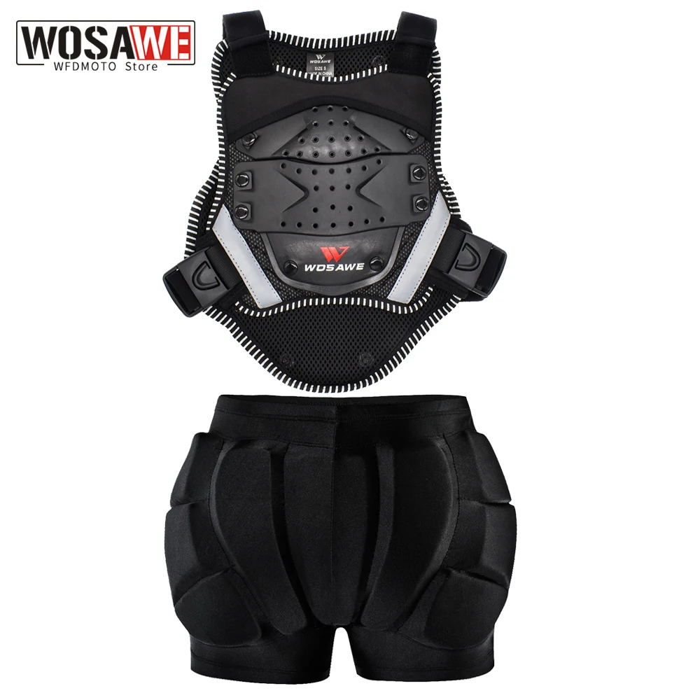 Детские уличные спортивные армированные накладки WOSAWE для мотоциклов защитное