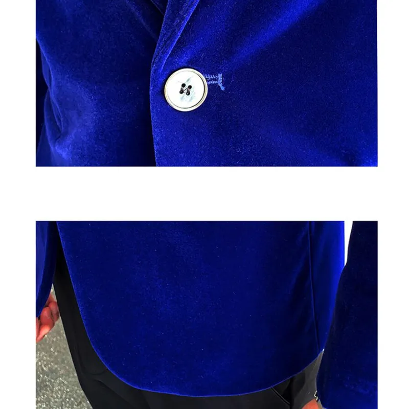 

2021 Brand clothing Men Golden velvet suit/Male slim High quality business Blazers/Groom's Wedding Dress Men's jacket clothing