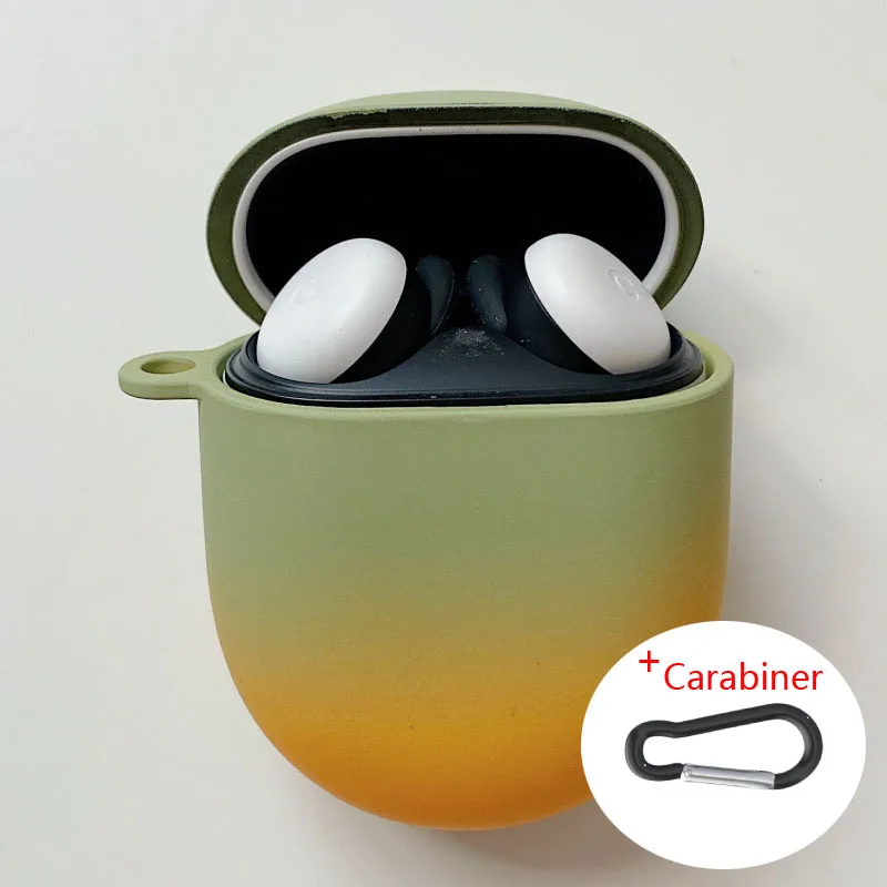 

for Google Pixel buds 2 gradient rainbow hard shell cover, suitable for Pixel buds 2 earphone accessory carabiner
