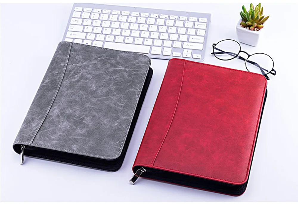 А5 Папка для документов с калькулятором на молнии Fichario Binder Padfolio портфель для ноутбука сумка для путешествий