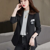 small suit jacket female autumn wear 2021 new temperament jacket professional wear british style elegant suit trend