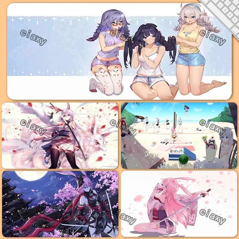 

Аксессуары для мыши в виде розовых цветов и искусственных волос, коврик для мыши в стиле аниме, коврики для мыши Xxl, Настольный коврик для ком...