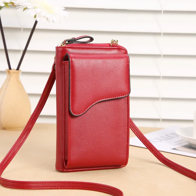 

Ladies Shoulder Purse Messenger Bags Crossbody Bag Long Leather Wallet Cell Phone Pocket Small Card Holder for Women bolso mujer