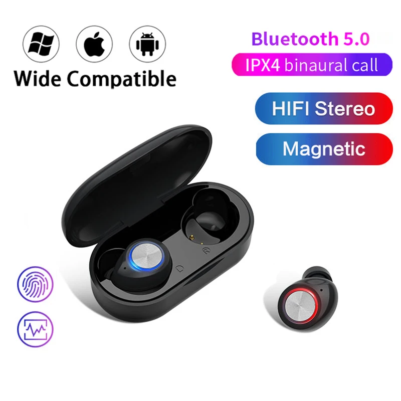 

Bluetooth-гарнитура Tw60 macarone 5,0, беспроводная Спортивная гарнитура сенсорный наушник HD, с шумоподавлением, с двумя ушами