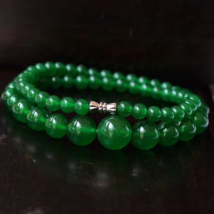 Оптовая продажа модное женское ожерелье из натурального зеленого нефрита 6 14 мм с