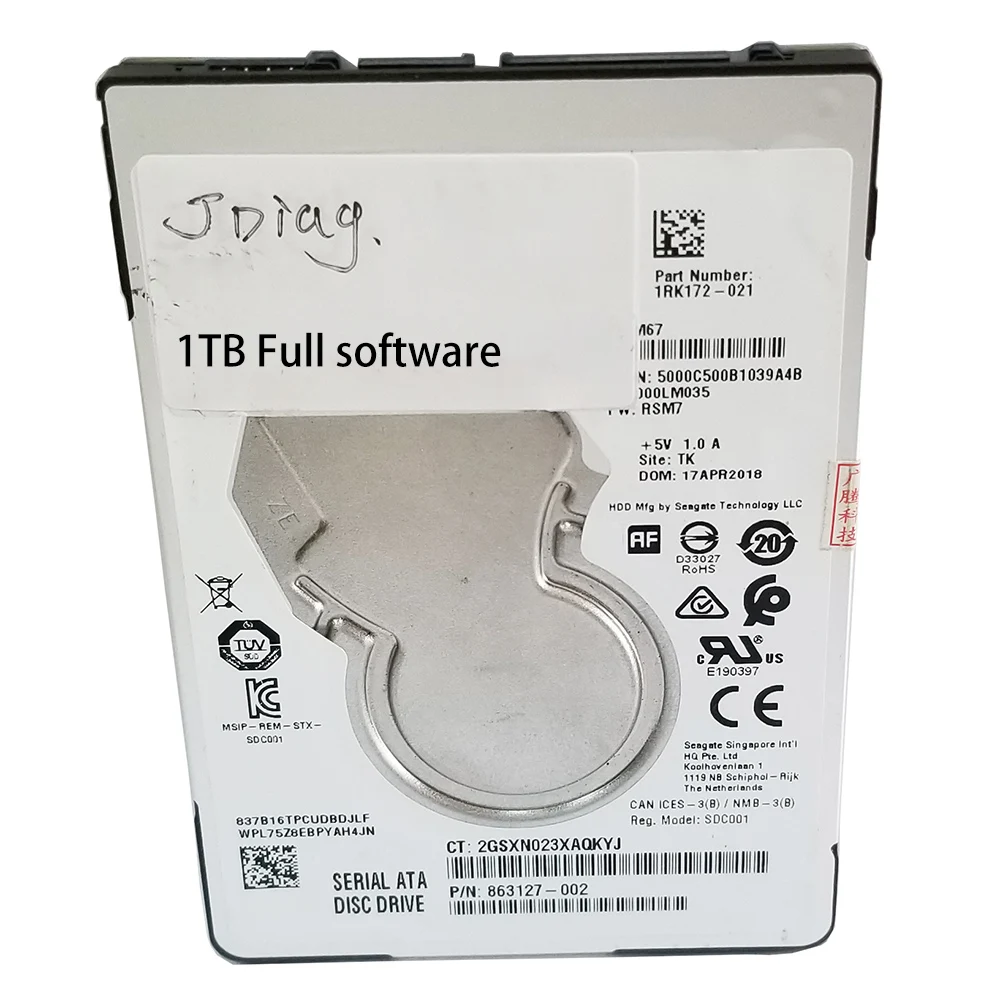 Full software HDD Универсальный автомобильный диагностический инструмент высокого качества JDiag Elite II Pro J2534 диагностический ECU программист инструмент Многоязычный - Цвет: Full software HDD