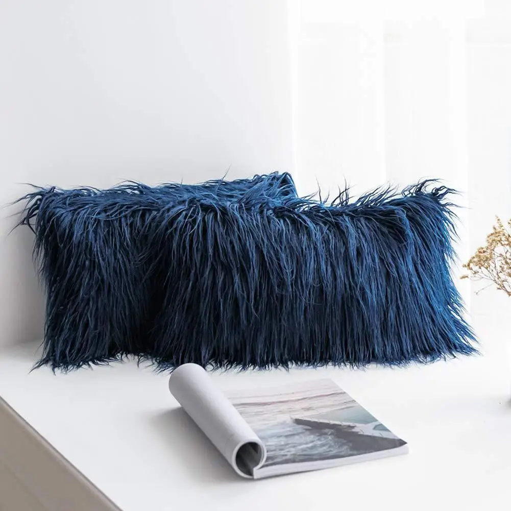 

30x50cm Luxury Faux Fur Throw Pillow Case Cushion Cover Throw Pillow Case Cushion Cover For Sofa Bedroom Car Decoration