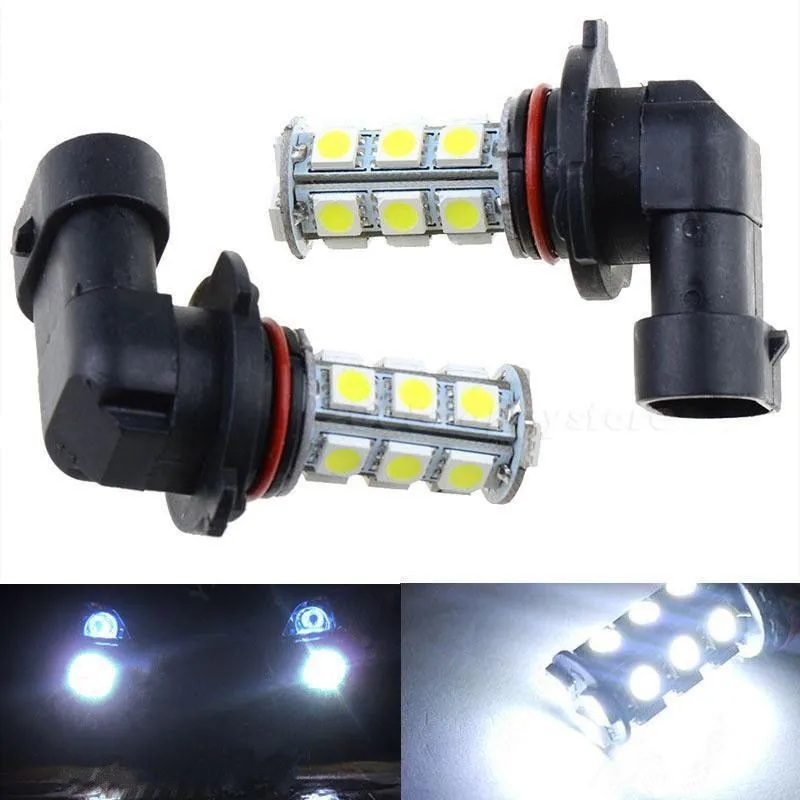 Светодиодный светильник 3 Вт DC12V белый 9005 9006 18SMD 5050 светодиодный лампы светодиодный светильник светодиодный потолочный светильник 3 Вт светодиодный Противотуманные фары дальнего света, комплект из 2 предметов