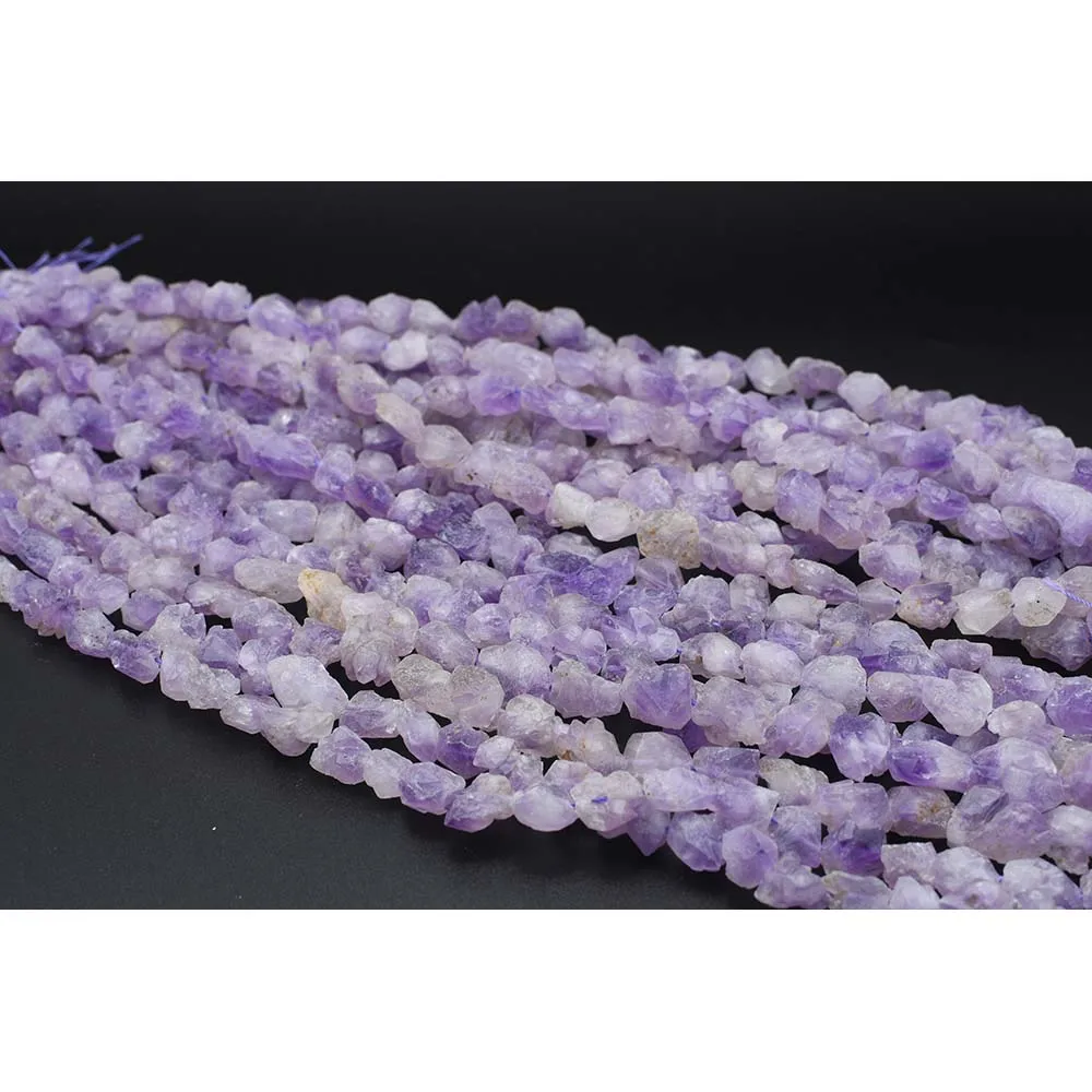 

10x14mm AA Natural Faceted Amethyst irregular Original stone Beads For DIY necklace bracelet jewelry make 15 "free delivery