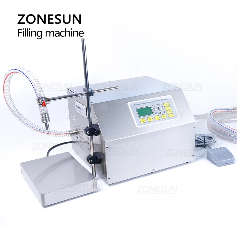 

ZONESUN ZS-GP261W Semi-automatic Filling Machine Edible Oil Hydraulic Engine Oil Weighing Gear Pump Plastic Bottle Vial Filler