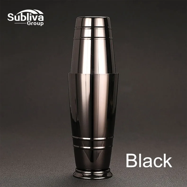 Gunmetal Black 750 мл Бостонский шейкер-бар с тяжелыми взвешенными шейкерами для идеального балансировочного барного инструмента - Цвет: Gunmetal Black