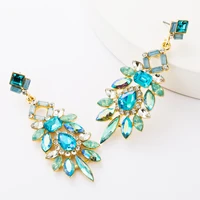2021 cool trend ladies sparkling rhinestone crystal pendant earrings fashion statement accessories jewelry