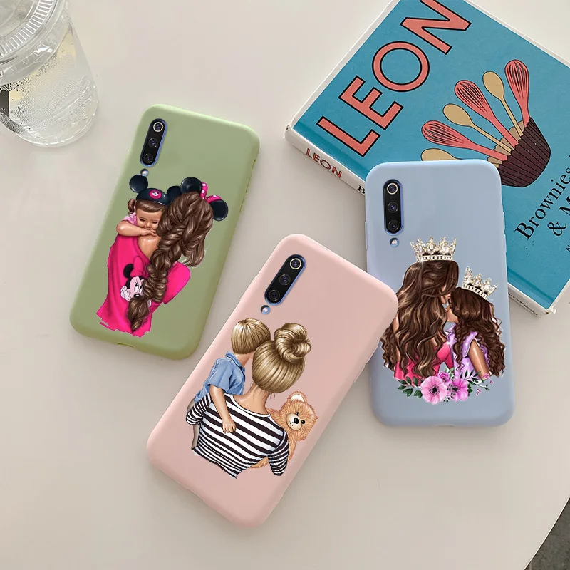

Чехол для Xiaomi MI 9 милый силиконовый чехол для мамы и дочери для Xiaomi MI 9 SE Pro окрашенный телефонный чехол защитная сумка