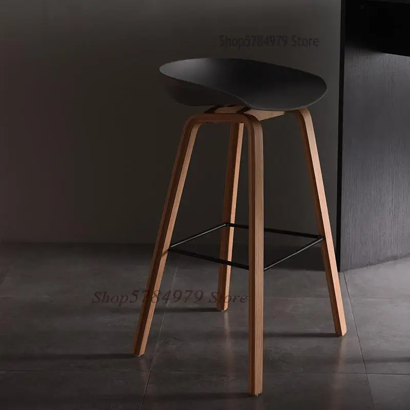 Modern Simple Danish Nordic Style Personalized Fashion Bar Chair Stool Designer Solid Wood Pp |