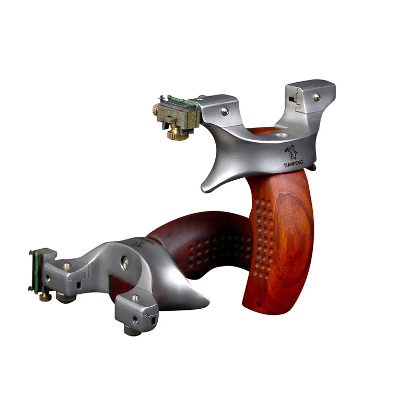 Рогатка для охоты из нержавеющей стали с деревянной ручкой плоской резиновой