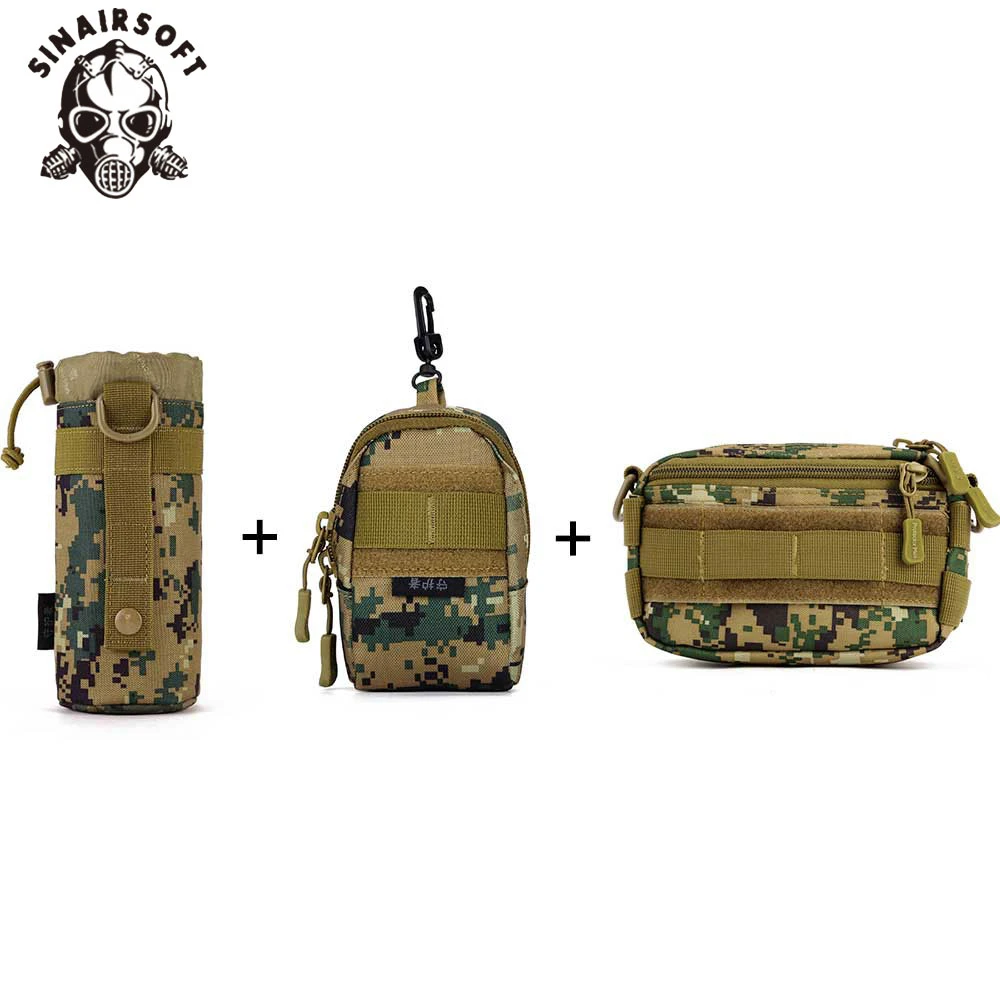 Тактический комплект из 3 сумок Molle расширенная уличная спортивная камуфляжная