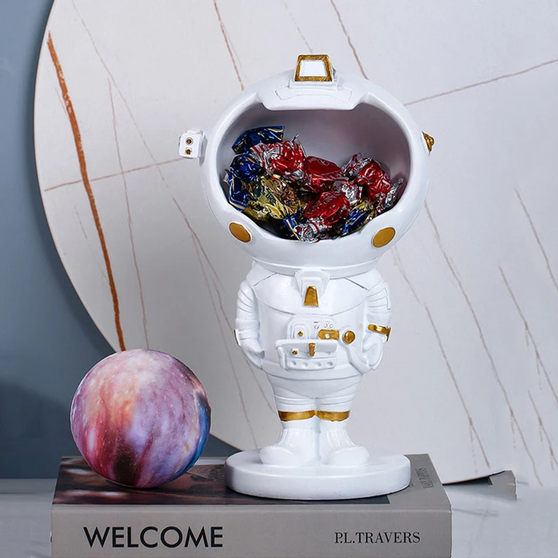 

Home Living Room Decoration Storage Ornament Simplicity Astronaut Figurines Resin Space Man Bedside Decor Furnishings Container