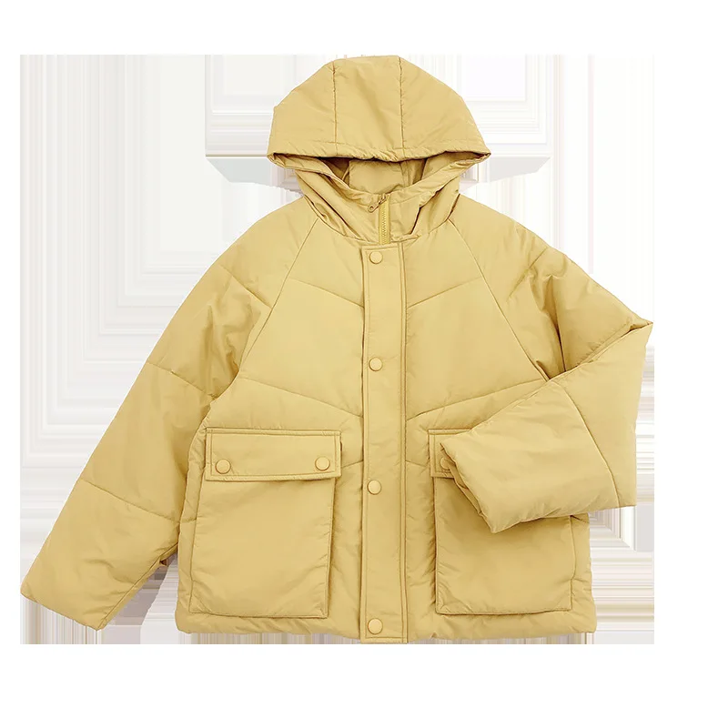 

Winter Jacket Women Plus Size Womens Parkas Thicken Fur Collar Outerwear solid hooded Coats Female Cotton Padded Basic Tops 99