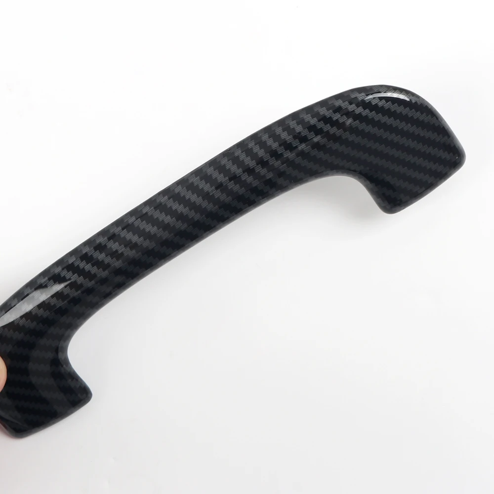 

Fit for Dodge Charger 2011-2020 Car Accessories Interior Decoration ABS Carbon Fiber Roof Handle Grab Cover Trim 4pcs