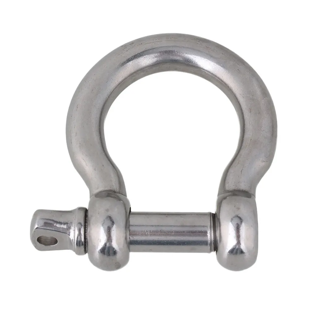 

304 Stainless Steel Bow Type Clevis Anchor Shackle European Style M14 Silver