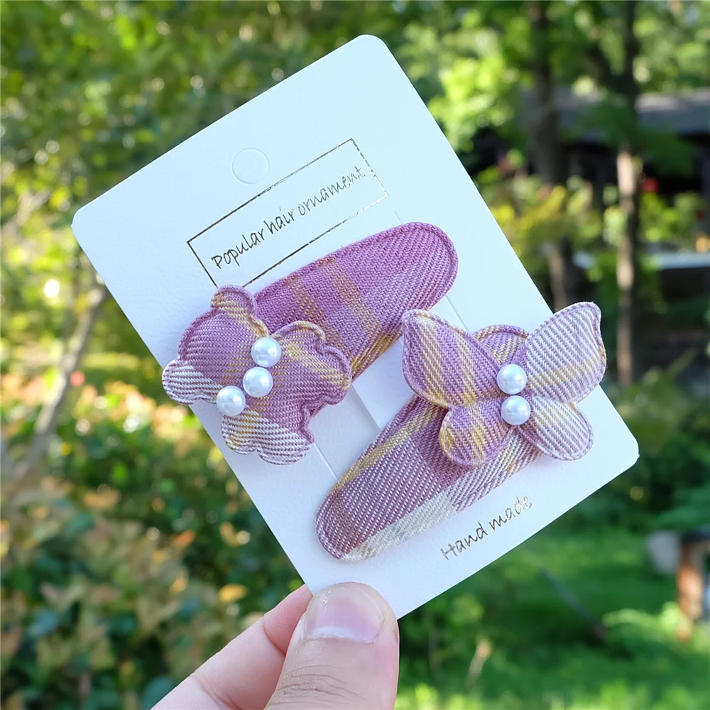 2 шт./компл. заколки для волос в виде медведя и бабочки |