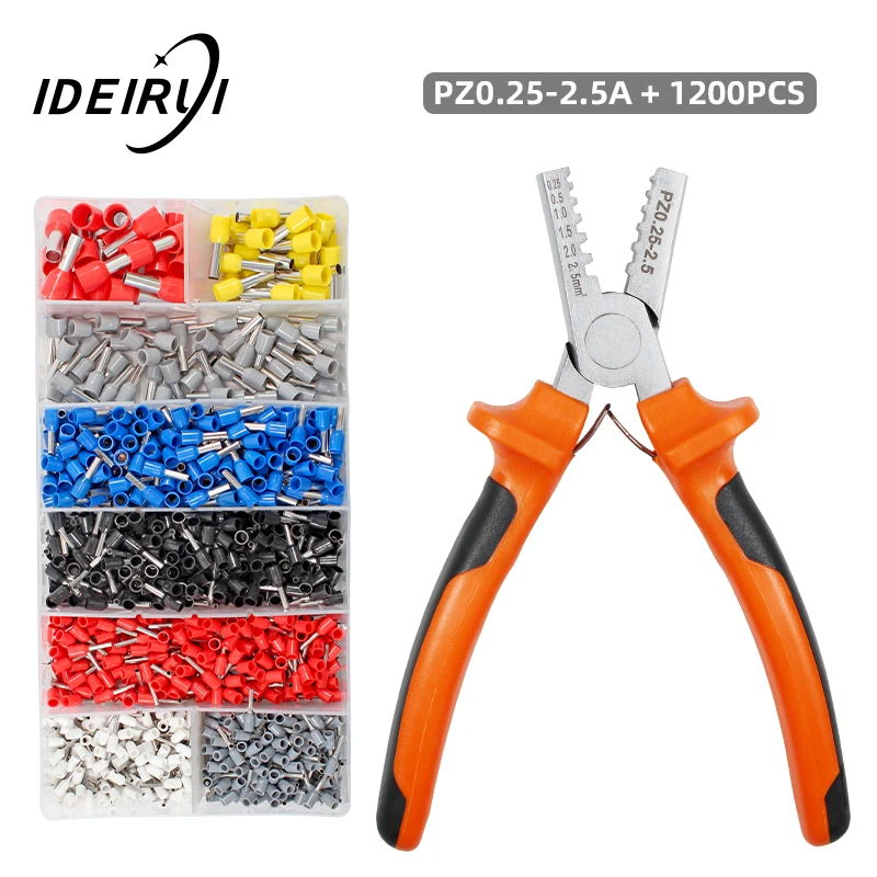 Стандартные обжимные детали и Обжимные щипцы Щипцы 1200 шт. трубчатых наконечников