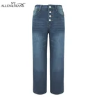 Женские джинсы 2021, уличные женские модные брендовые прямые брюки, женские потертые синие хлопковые брюки с высокой талией, свободные брюки для мам