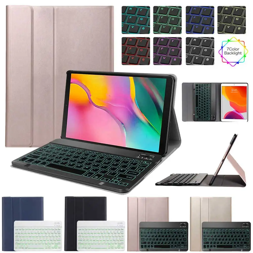 Чехол с клавиатурой для iPad 10 2 7 го поколения 2019 цветов подсветка планшет