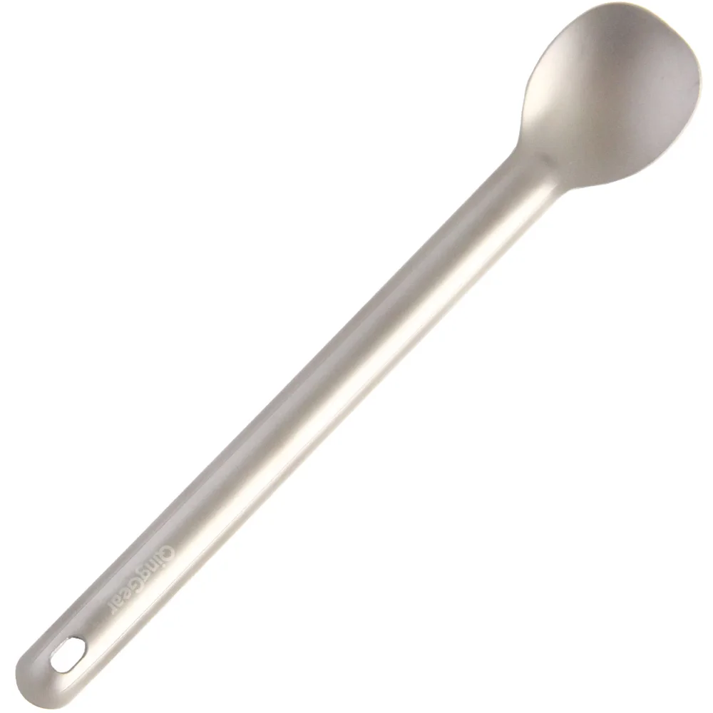 QingGear Long Handle Camping Spoon Titanium Portable Outdoor