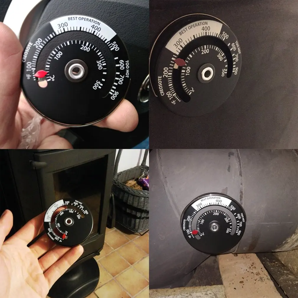 Magnetic Stove Flue Pipe Thermometer Burn Indicator Heater Temperature Gauge Woodburner Fan | Обустройство дома