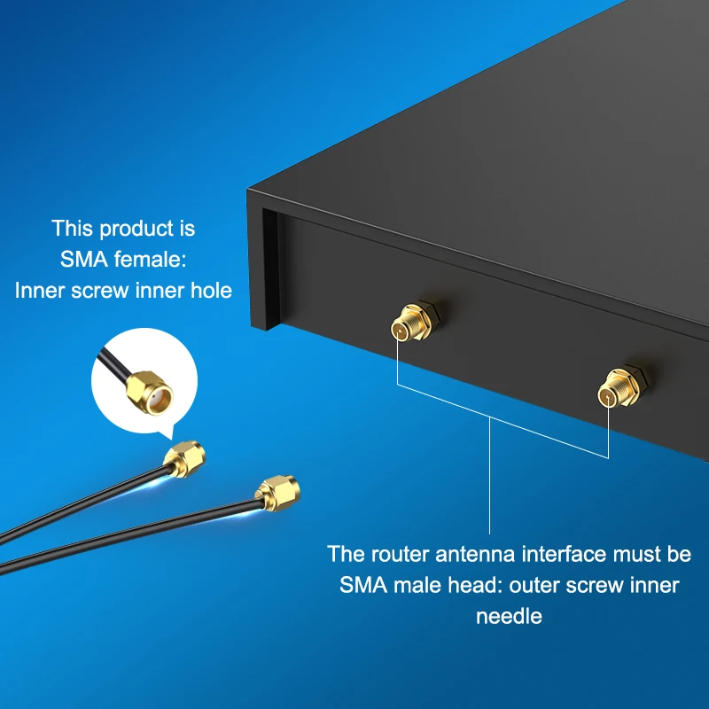 

EDUP Dual Band WIFI6 Antenna 1.5 Meters Extension Base SMA Interface Desktop PCIE Network Card AX200 External Antenna 802.11ax